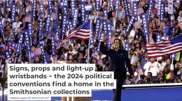 Democratic presidential candidate Kamala Harris waves to the crowd after speaking at the Democratic National Convention on Aug. 22, 2024, in Chicago. Kevin Dietsch/Getty Images
